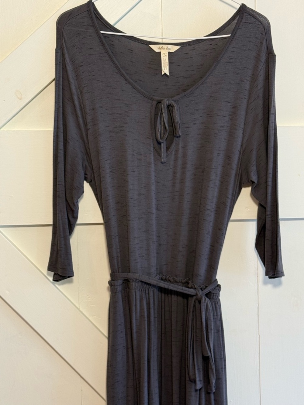 Matilda Jane Go West Maxi Dress Large Choose Your Own Path Gray